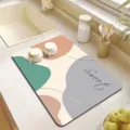 Tapis d'égouttage de cuisine absorbant tapis de comptoir antidérapant design abstrait - Style 5