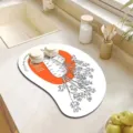 Süße Karotten Motiv Küchen Abtropfmatte, saugfähige rutschfeste Matte für Heimgebrauch. - Stil 6
