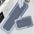 Kitchen floor mat set diatomaceous earth absorbent anti slip two piece grey simple life home - Simple Life 2