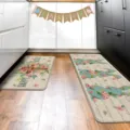 Paas keukenmat set 2 stuks antislip vloermatten voor vakantie huisdecoratie. - X Paasstijl (7)
