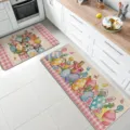 Pasen keukenmat set antislip vloermat voor vakantie huis decoratie detailweergave - X paasstijl (9)