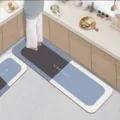 Kitchen diatomite floor mat set, absorbent non-slip kitchen runner rug with simple modern style. - Simplicity 3
