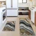 Bohemian kitchen rug set of 2, non-slip washable floor mats for home kitchen decor and daily use. - 40*60cm+40*120cm / BO Nordic-4