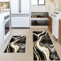 Abstract marble pattern kitchen floor runner rug set, non-slip home decor mats for room. - 40*60cm / BO Nordic-5