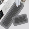Kitchen diatom mud floor mat two piece set, absorbent anti slip rug for home detail view. - 40*60cm+40*120cm [New Diatom Mud] / Sweet Home-2