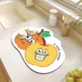 Süße Cartoon Obst Küche Abtropfmatte, saugfähige rutschfeste Wärmeisolierung Tischmatte. - Stil 10