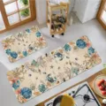 Kitchen floor mat set 2 pieces coastal marine theme non-slip absorbent rugs for home decor - 1116CFD-5