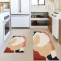 Kitchen rug detail showcasing bohemian abstract geometric pattern and multi-color palette staging. - Nordic Style - 14 / 40*60cm【Skin-friendly Velvet】