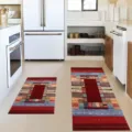 Bohemian kitchen floor mat set two piece non slip durable washable rug for home decor - BO Nordic-15 / 40*60cm【Skin-friendly Velvet】