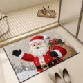 Christmas doormat non-slip festive floor mat for bathroom entry absorbent seasonal home decor - 40*60cm Diatom Mud Mat (3mm Thickness) / New Arrival - Santa Claus 01