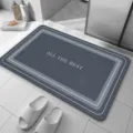 Tapis de bain en terre de diatomée minimaliste, absorbant et antidérapant pour la maison. - 40x60cm (Peluche Douce) / QD526-16