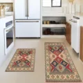 Bohemian kitchen mat set two piece non-slip floor runner washable traditional rug - Nordic Style BO-19 / 40*60cm【Skin-friendly Velvet】