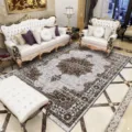 Tapis de salon style perse, tapis en velours cristal ethnique rétro nordique pour canapé - Style 4