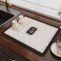 Küchen Abtropfmatte saugfähig Kieselgur Tischset wasserdichte Thekenmatte Kaffeebar. - Minimalistische Blumen