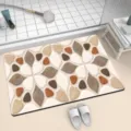 Absorbent diatomite bath mat with stone pattern non-slip floor mat for bathroom detail view - 12226YSDD-6