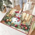 Christmas Watercolor Snowman Doormat Holiday Decorative Entryway Rug Non-Slip Floor Mat - Christmas G 10