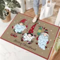 Christmas gnome doormat holiday home entry floor mat non-slip festive decorative rug - G Christmas 12
