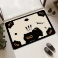 Cartoon Katze saugfähige Fußmatte, rutschfeste Kieselgur Badematte schnelltrocknend für WC. - 40*60cm / Cartoon-Katze-02