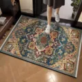 Tappeto ingresso stile persiano vintage floreale tappetino antiscivolo per corridoio casa - 50*80cm(Simil Cashmere) / Stile Persiano 03