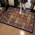 Tappeto da terra stile persiano ingresso antiscivolo velluto cristallo motivo vintage - 50*80cm(Simil Cashmere) / Stile Persiano 05