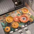 3D Floral Absorbent Non-Slip Bath Mat Soft Diatom Mud Floor Mat for Bathroom Door - New Style 07