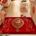 2026 Year of the Horse Red Welcome Mat Anti-slip Floor Mat for Entrance Hallway Home Decor - Year of the Horse Red Doormat - Style 09
