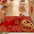 2026 Year of the Horse door mat, festive red non-slip entry rug for home hallway and bathroom. - Year of the Horse Red Doormat 10