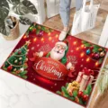 Tappetino di Natale antiscivolo tappeto per porta festivo decorazione per la casa - 40x60cm (Peluche Morbido) / H Natale 2