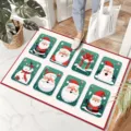 Tappeto natalizio antiscivolo per porta d'ingresso decorazione festiva per uso domestico - H Natale 8
