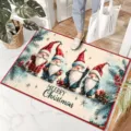 Zerbino di Natale con gnomi e auguri, tappeto antiscivolo per decorare la casa. - H Natale 10