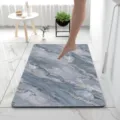 Tapis de Bain Motif Marbre Bleu en Diatomite Absorbant Antidérapant Variante de Tapis - Nouveau Style 2