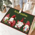 Zerbino di Natale con simpatici gnomi e design verde festivo per l'ingresso di casa. - H Natale 5