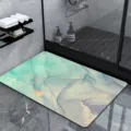 Absorbent diatomaceous earth bath mat, quick-drying non-slip bathroom rug for home daily use. - Stone Pattern 012