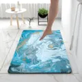 Tapis de bain marbre bleu antidérapant en terre de diatomée séchage rapide absorbant de sol - Nouveau Style 4
