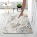 Tapis de bain en terre de diatomée motif marbre, tapis de sol absorbant antidérapant séchage rapide. - Nouveau Style 5