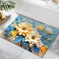 Tappeto da bagno floreale 3D, tappetino assorbente e antiscivolo per bagno, ad asciugatura rapida. - 40*60cm / Tappetino con fiori 3D - 2