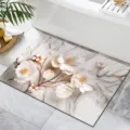Tappeto da bagno 3D con fiori per stanza da bagno, assorbente antiscivolo asciugatura rapida. - 40*60cm / Tappeti per pavimenti con fiori 3D - 4