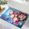 Close-up detail of the 3D floral bath mat, showing vibrant blossom patterns and soft texture. - 3D Flower Floor Mats - 6