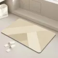 Minimalistische Kieselgur Badematte, saugfähige rutschfeste Fußmatte für Badezimmer Heimtextilien. - Wabi-Sabi — Orange Schmetterlinge