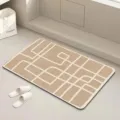 Minimalistische Kieselgur Badematte, saugfähige rutschfeste Fußmatte für das Badezimmer. - Wabi-Sabi — Verflochtene Herzen