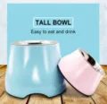 Gamelles surélevées pour animaux avec bols en acier inoxydable, design ergonomique. - Bol haut S / Couleur Aléatoire