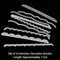 Edelstahl Spitzen Kanten Schneidformen Set fuer Ton Modellbau und Basteln 9 Stueck - Metall Prägung Stahlform / Normale Spezifikation