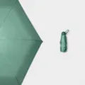 Mini parapluie de voyage pliable capsule vert foncé, protection UV compacte et portable. - Parapluie 5 plis avec housse en tissu / Vert Foncé