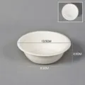 Disposable 350ml thickened white paper bowl, eco-friendly food container for pets or meals. - 350ml Thickened White Bowl