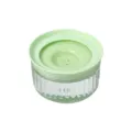 Transparent floating pet water bowl anti-splash dog drinking bowl with green lid - Green