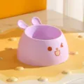 Purple cute rabbit ear elevated pet feeding bowl, ergonomic cat and dog water dish tableware - Purple Plastic Bowl / Purple
