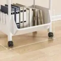 White mobile storage cart multi-tier bookshelf rolling utility cart for home organization - No Wheel / Open Style / Luxury Thickened / Single Layer / White