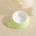 Grass Green Snail Pet Bowl Cute Cat Food Bowl Anti-Slip Neck Protection Pet Feeder - Plastic Bowl / Green