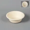Eco-friendly 350ml disposable sugarcane pulp bowl, sturdy natural biodegradable tableware for food. - 350ml Thickened Standard Bowl