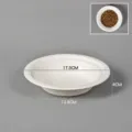 480ml White Shallow Pet Bowl Disposable Cat Feeding Dish Dog Food Feeding Container - 480ml Large Diameter Shallow Bowl
